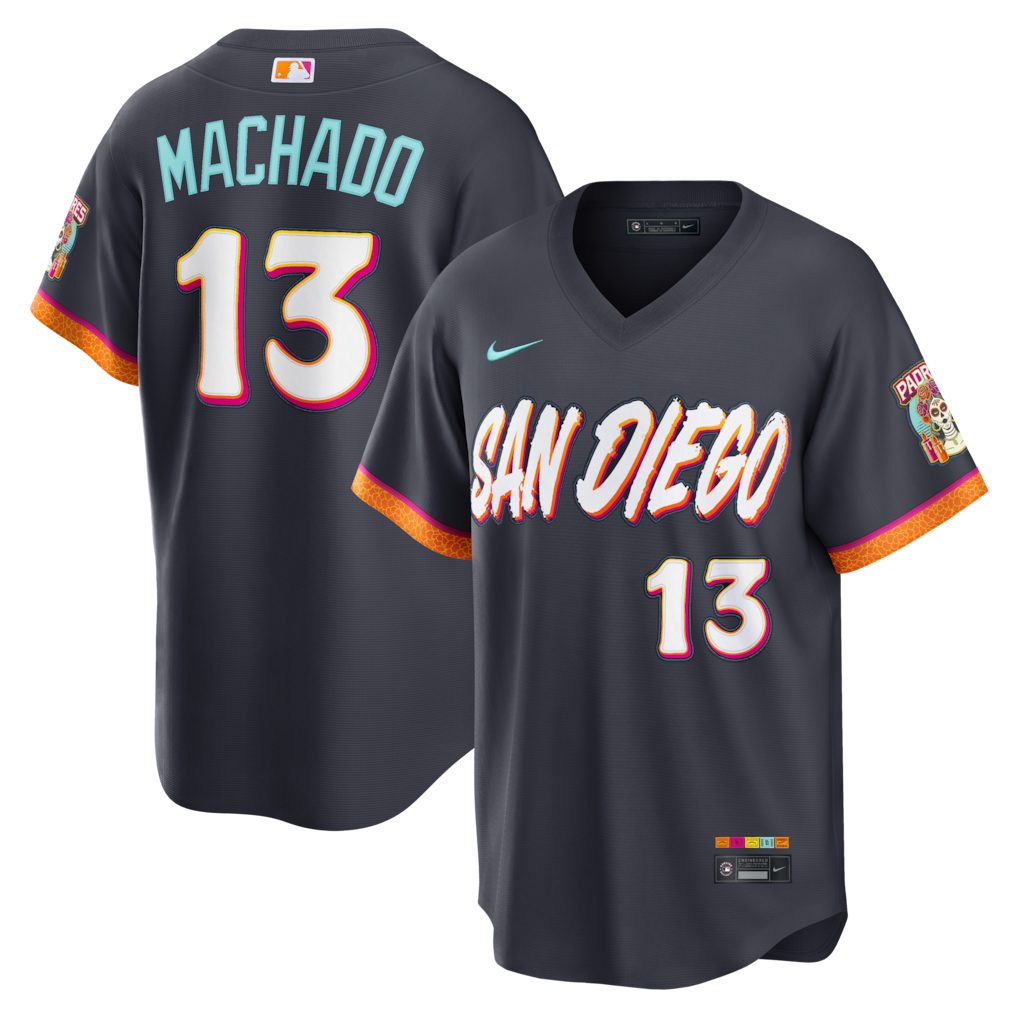 Men San Diego Padres #13 Manny Machado Nike Obsidian 2026 City Connect Stadium Jersey->san diego padres->MLB Jersey